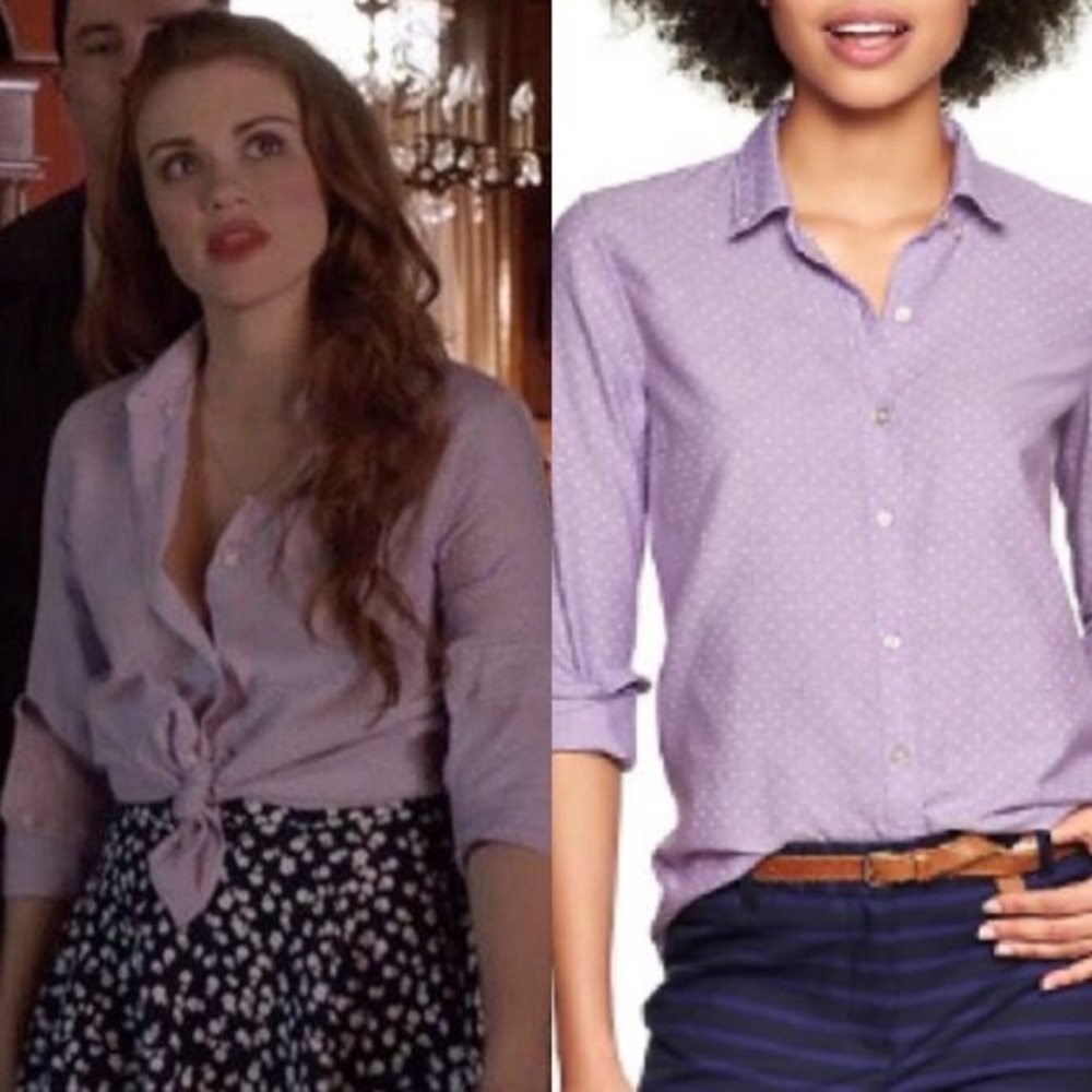 GAP Purple Button Down Shirt